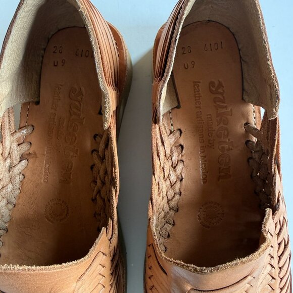 YUKETEN Alejandro Huarache Sandals – Natural Leather – US 9 – Handmade in Mexico - Picture 2 of 7